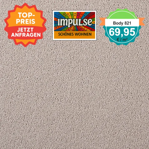 Girloon Body Teppichboden rose – Draufsicht